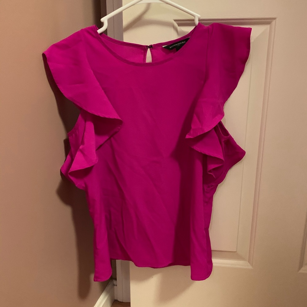Banana republic ruffle sleeve tops